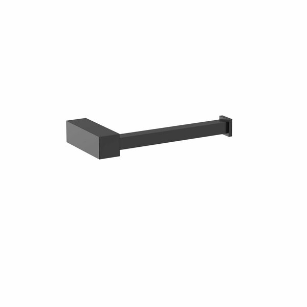 Amerock Monument Matte Black Contemporary Single Post Toilet Paper Holder BH36081MB